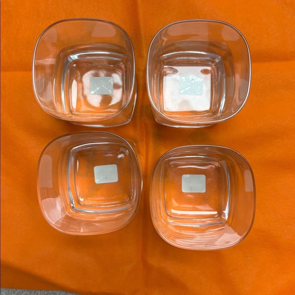 Crate&Barrel Clear Square Old-Fashioned Glasses